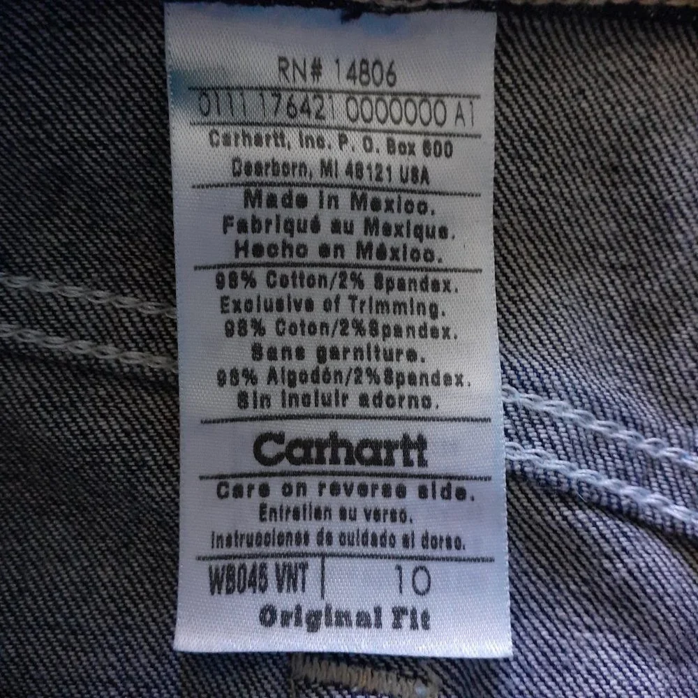Carhartt Original Fit Denim Skirt in Vintage Night Blue Size 10